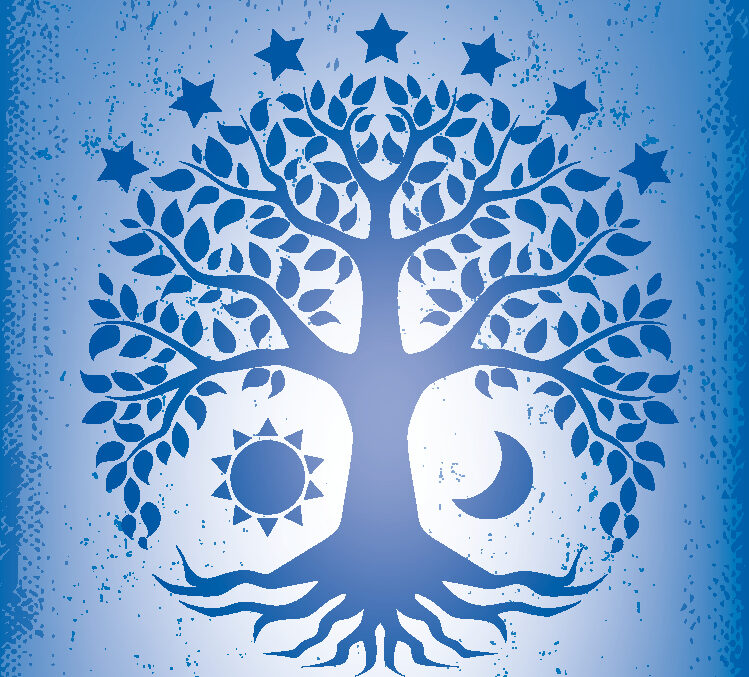Lebensbaum in blau - Cover Detail Band 3, Mystischer Psalter
